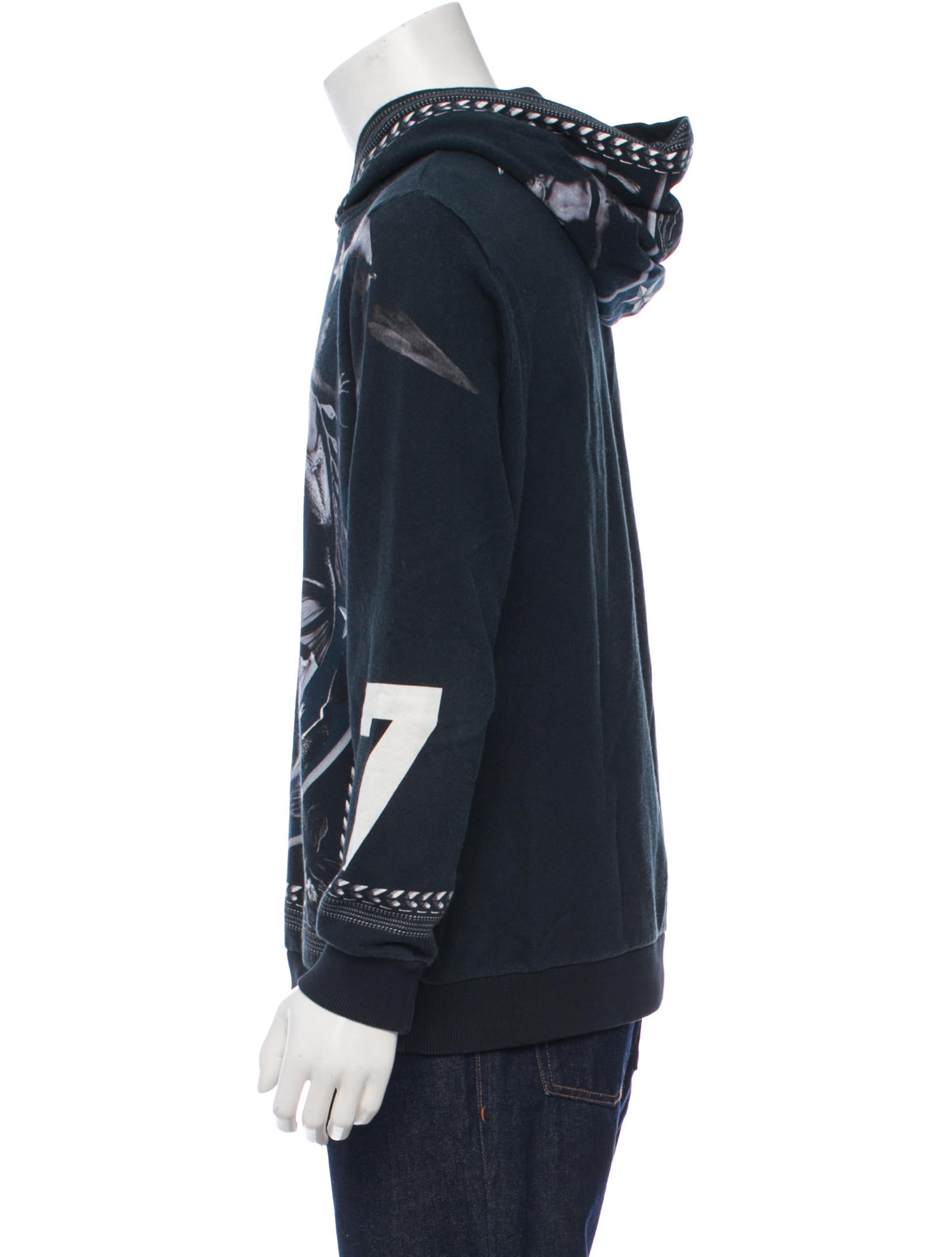 Givenchy Shark & Mermaid Hoodie - Black Sweaters, Clothing