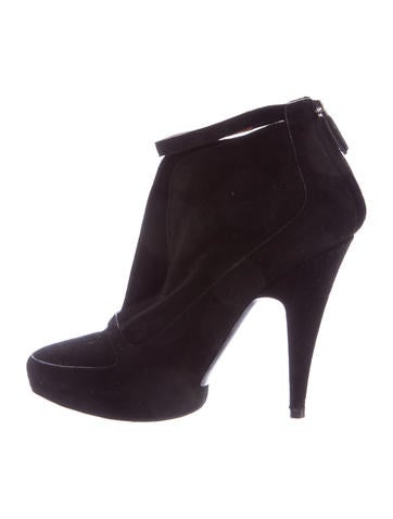 Givenchy Suede Ankle Strap Booties
