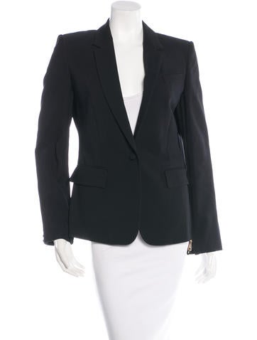 Givenchy Notch-Lapel Zip-Accented Blazer