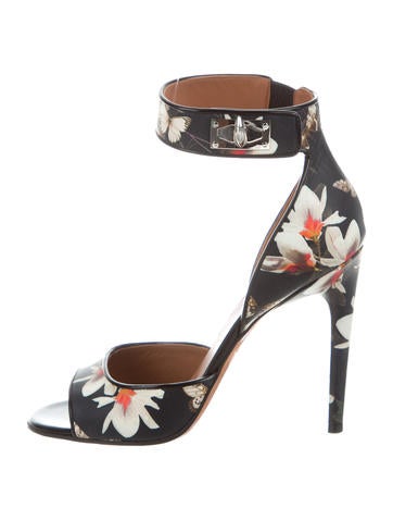 Givenchy Floral Shark Lock Sandals