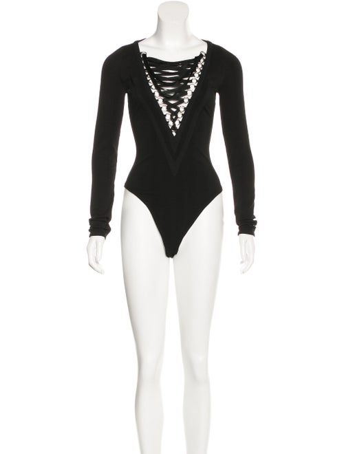 Givenchy Spring 2015 Lace-Up Bodysuit
