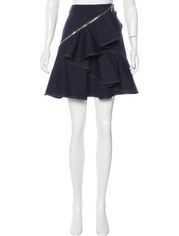 Givenchy Denim Ruffled Skirt w/ Tags