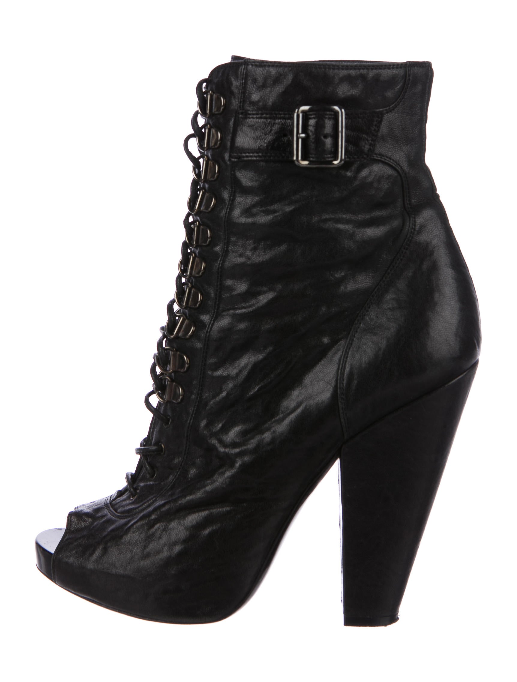 Givenchy Peep-Toe Platform Ankle Boots