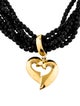 Givenchy Beaded Heart Collar Necklace