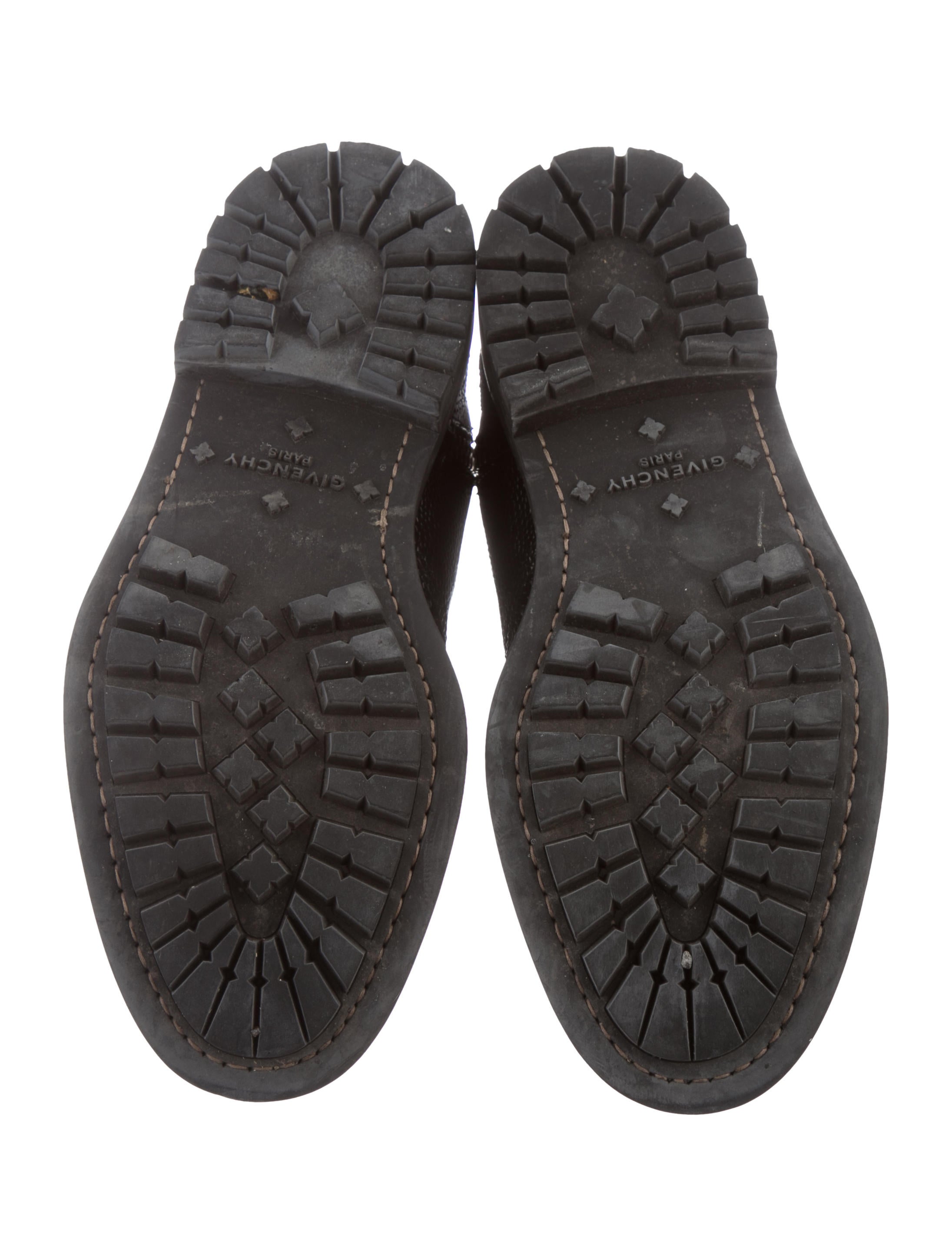 givenchy leather wingtip ankle boots