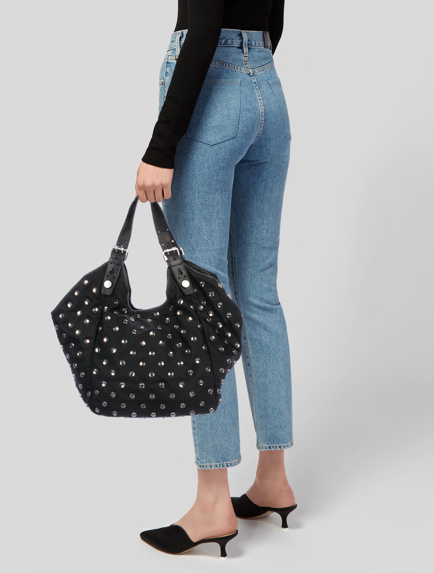 Givenchy Embellished Nylon Hobo