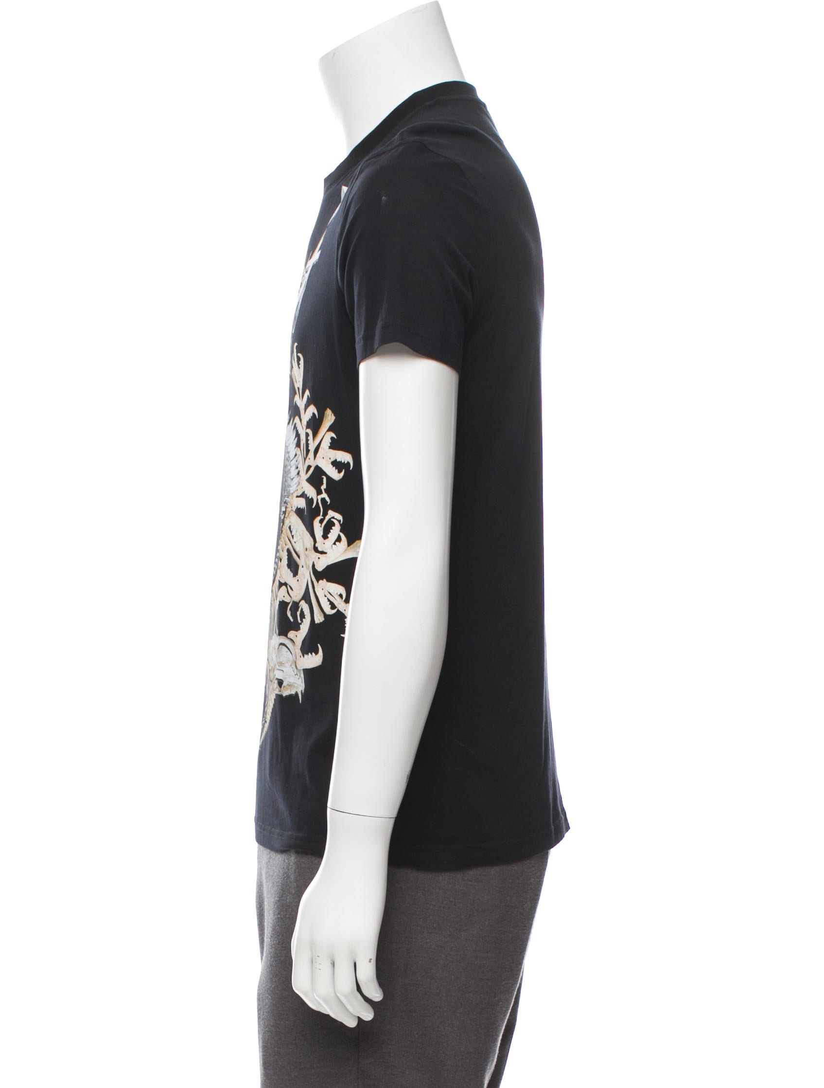 Givenchy Angel Crest Graphic T-Shirt - Black T-Shirts, Clothing 