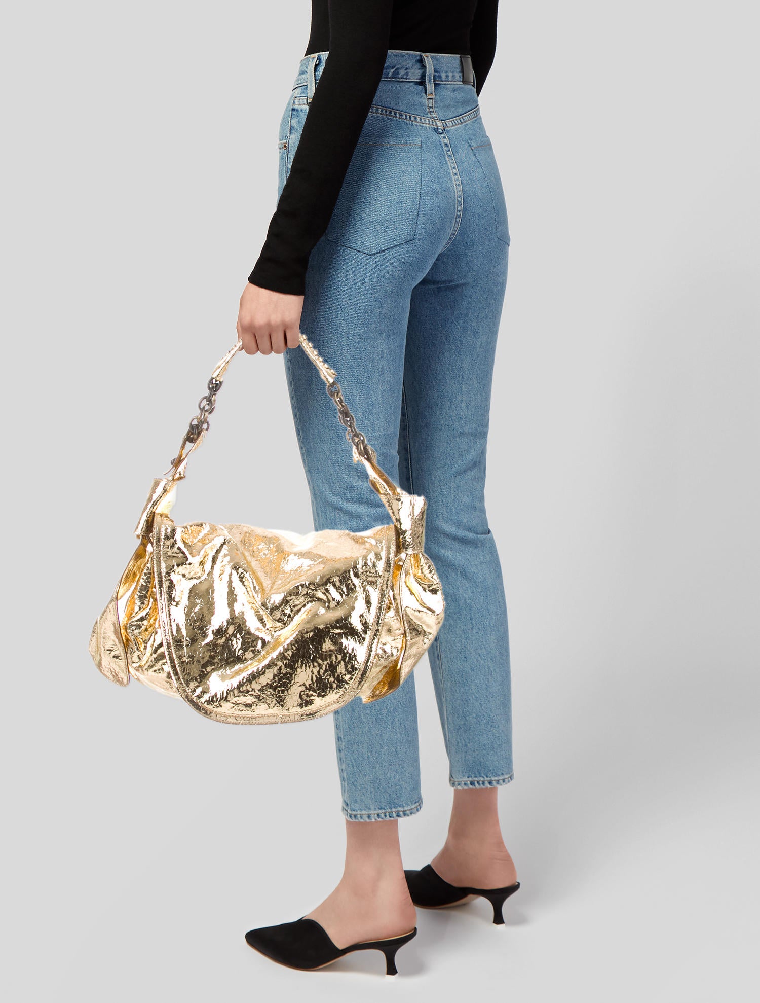 Givenchy Metallic Pluto Bag w/ Tags - Gold Crossbody Bags