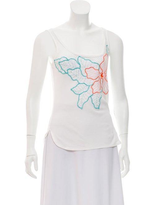 Givenchy Embroidered Sleeveless Top White