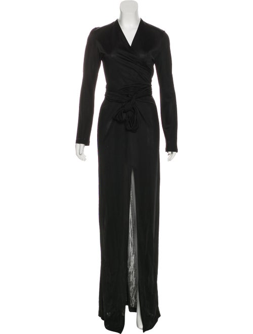 Givenchy Long Sleeve Evening Dress Black