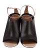 Leather Peep-Toe Pumps image 3
