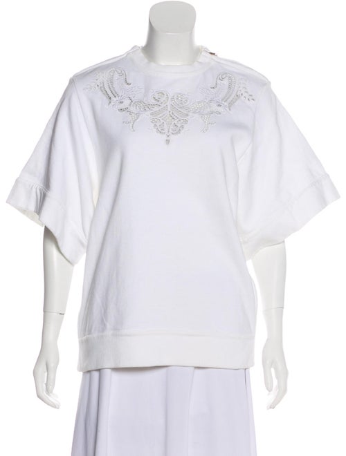 Givenchy Embroidered Short Sleeve Sweatshirt