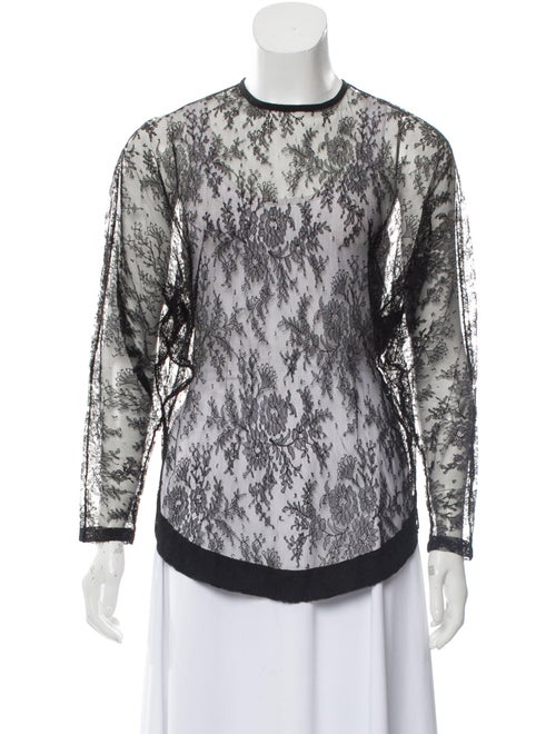 Givenchy Lace Sheer Top Black
