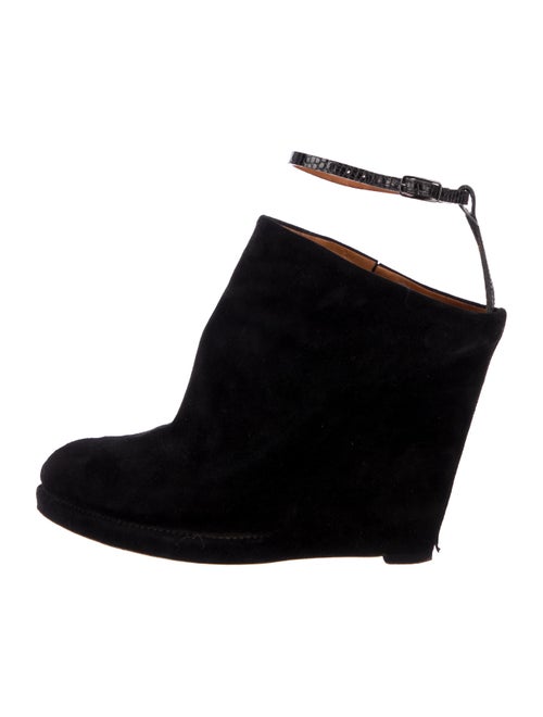 Givenchy Suede Wedge Booties Black