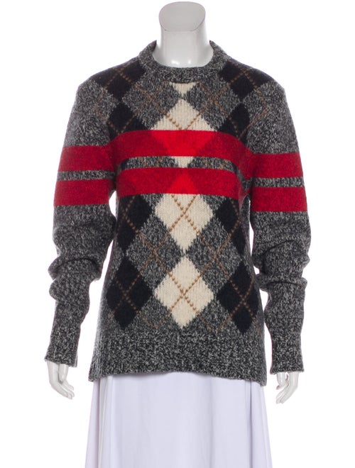 Givenchy Argyle Wool Sweater Black