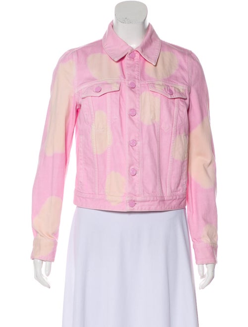 Givenchy Denim Collared Jacket Pink