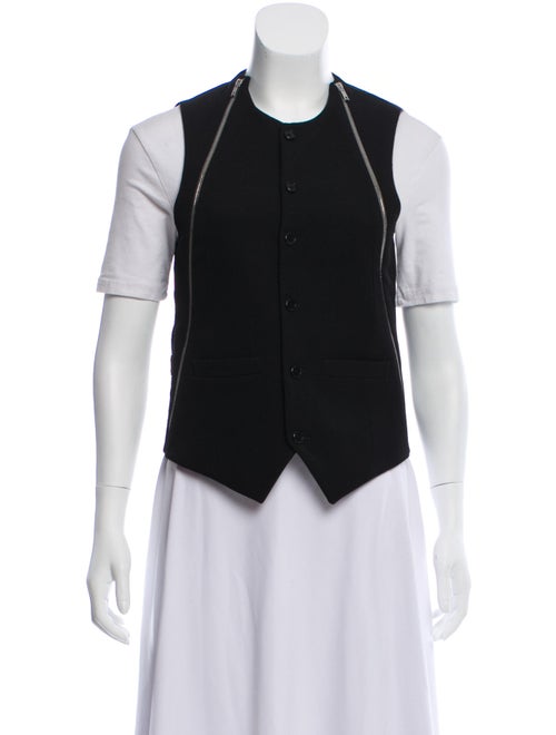 Givenchy Wool Crew Neck Vest Black