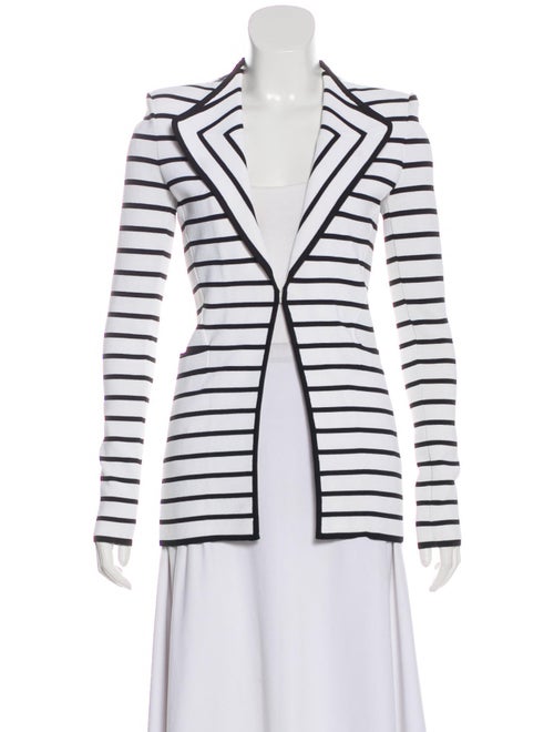 Givenchy Striped Knit Blazer White