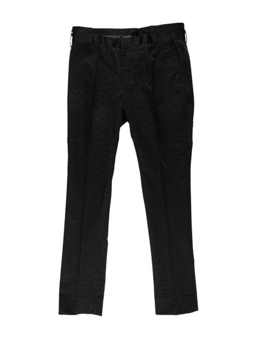 Givenchy Animal Print Flat Front Pants black