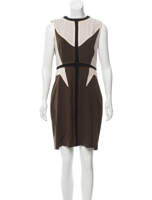 Givenchy Wool Knee-Length Dress Green