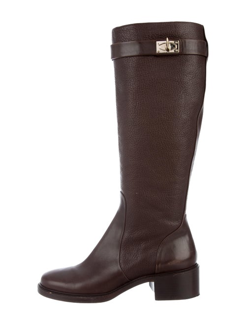 Givenchy Leather Knee-High Boots Brown