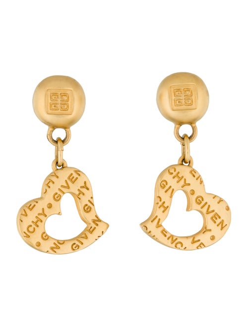 Givenchy Heart Drop Earrings gold