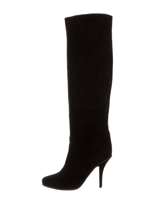Givenchy Suede Knee-High Boots Black