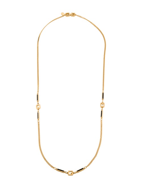 Givenchy Enamel Chain Necklace Gold