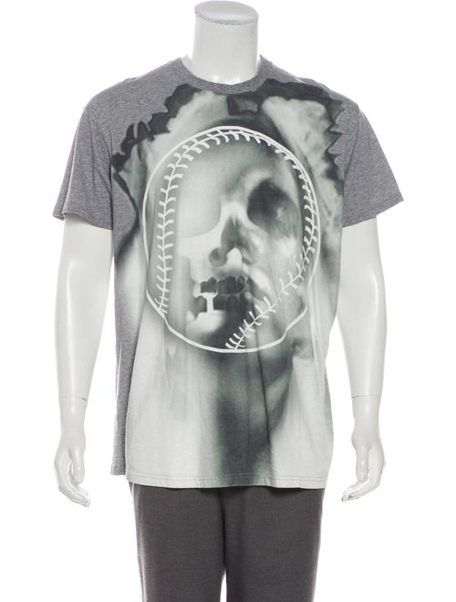 Givenchy Skull Baseball T-Shirt grey