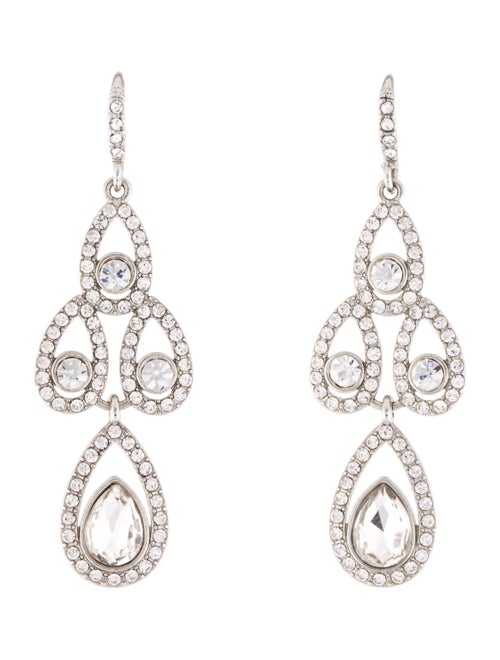 Givenchy Crystal Drop Earrings Silver