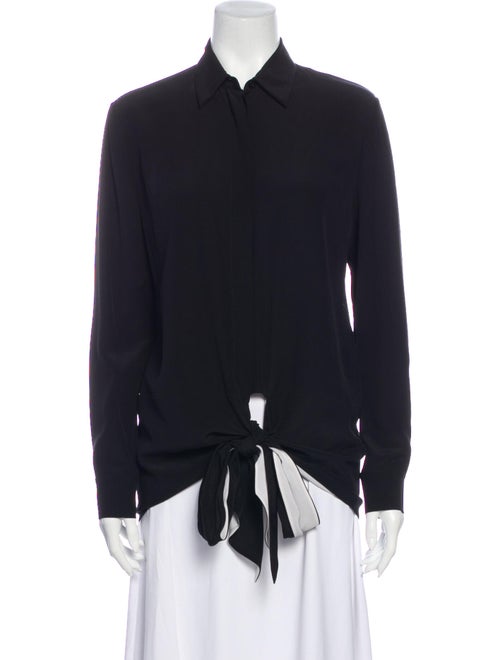 Givenchy Silk Long Sleeve Blouse Black