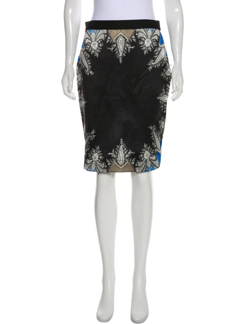 Givenchy Satin Paisley Skirt Black