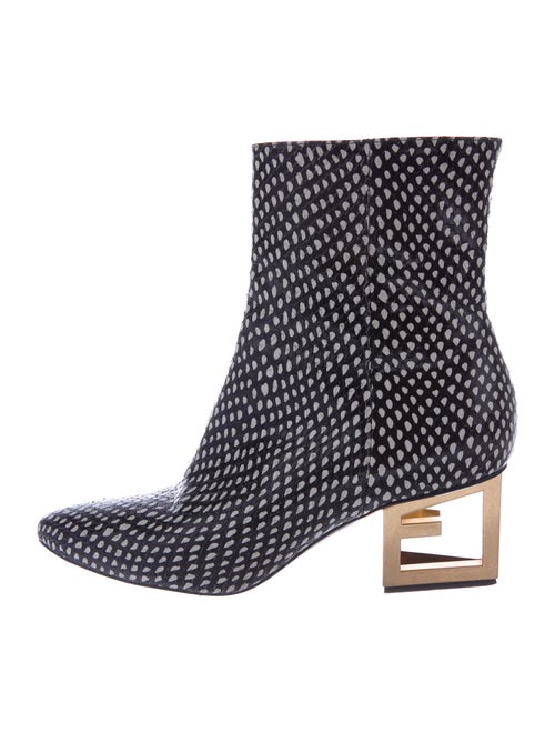 Givenchy Snakeskin Animal Print Boots Black
