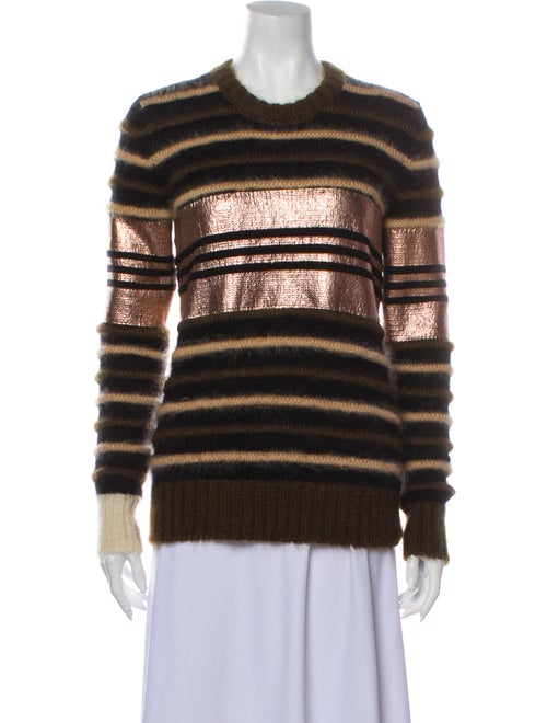 Givenchy Mohair Striped Sweater Green