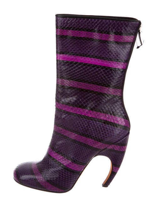 Givenchy Snakeskin Animal Print Boots Purple