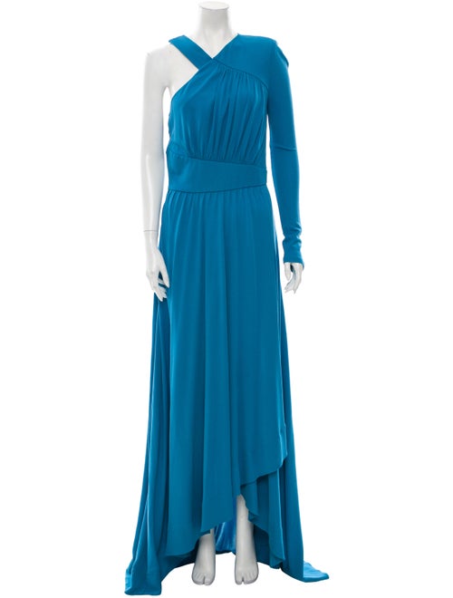 Givenchy Asymmetrical Long Dress Blue
