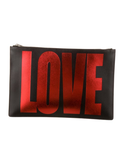 Givenchy Love Iconic Print Pouch Black