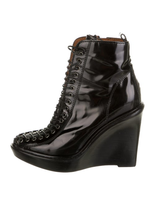 Givenchy Leather Lace-Up Boots Black