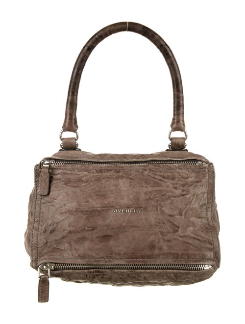Givenchy Pandora Leather Satchel Silver
