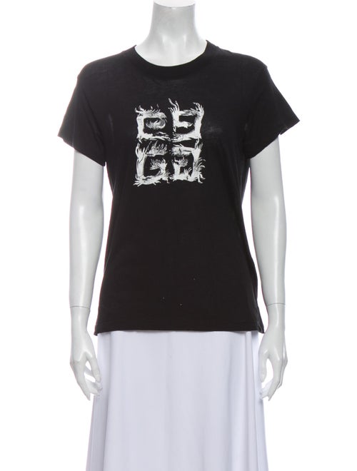 Givenchy Graphic Print Crew Neck T-Shirt Black