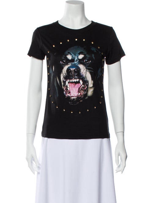 Givenchy Graphic Print Crew Neck T-Shirt Black