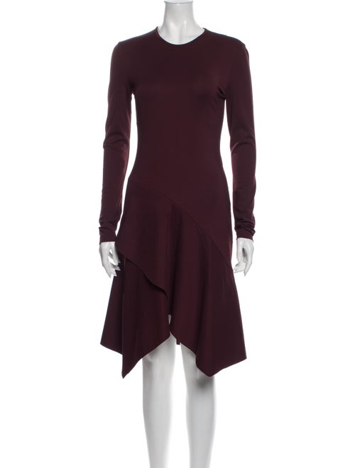 Givenchy Crew Neck Knee-Length Dress Purple
