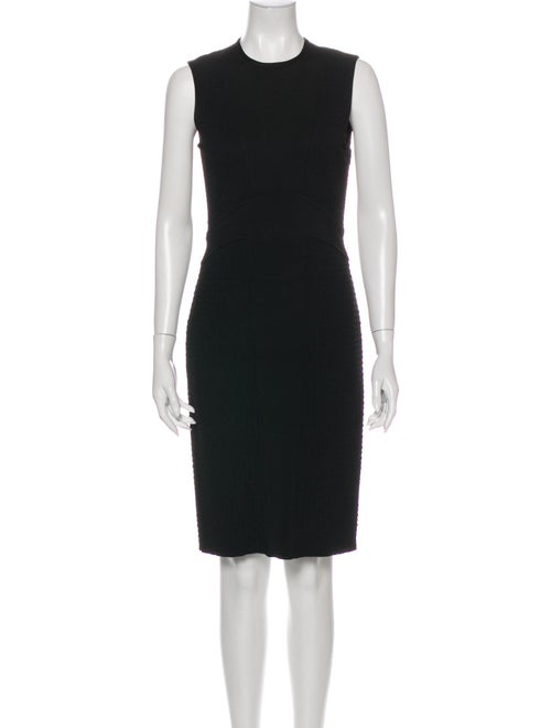 Givenchy Crew Neck Knee-Length Dress Black