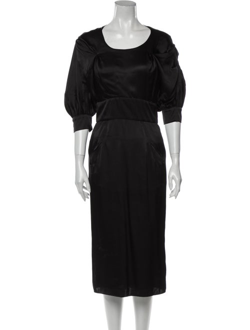 Givenchy Silk Midi Length Dress Black