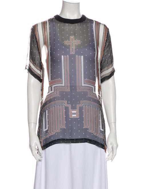 Givenchy Printed Crew Neck T-Shirt Black