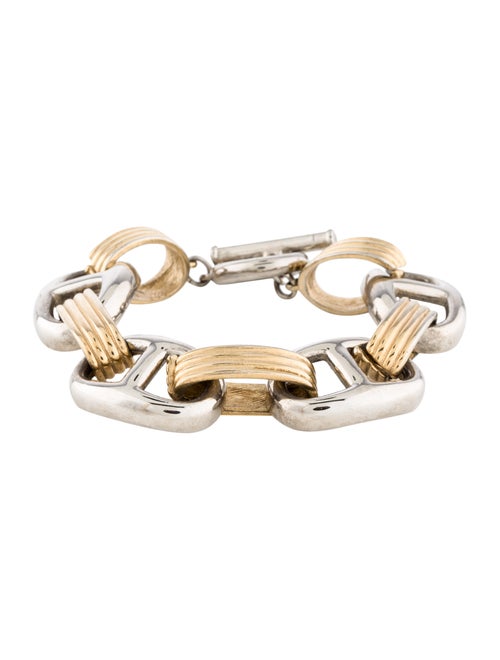 Givenchy Two-Tone Link Bracelet Silver