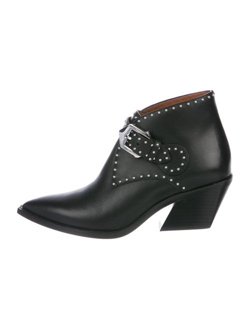 Givenchy Leather Studded Accents Boots Black