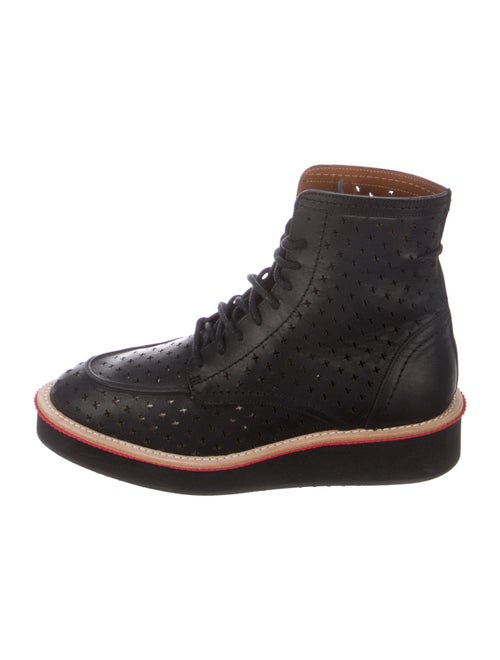 Givenchy Leather Lace-Up Boots Black