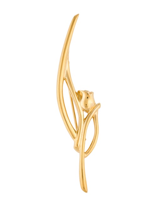 Givenchy VIntage Flower Brooch Gold