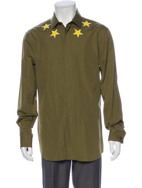 Givenchy Star Long Sleeve Shirt Green